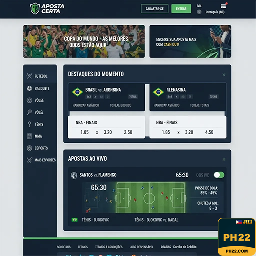 ph22n - acompanhar diversos eventos esportivos online